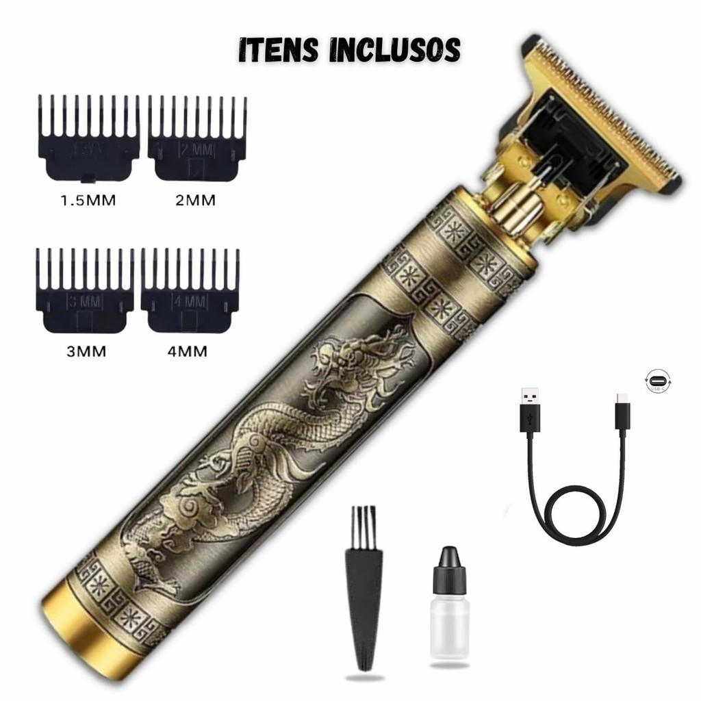 Máquina De Cortar Cabelo Para Barba Masculina Designer Aleatório Elétrico Profissiona Top