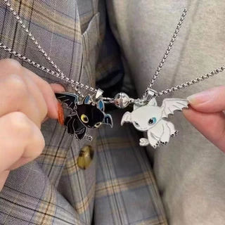 Casal De Dragões Voadores Melhor Amigo Colar Duplos Masculino E Feminino Simples Bonito Corrente De Camisola Pendente