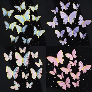 111pcs De Papel Borboleta Decoração De Bolo plugin Decorações Românticas De Aniversário De Panificação
