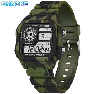 Relógio masculino SYNOKE camuflagem à prova d