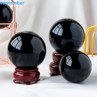 Septembrob Esfera Obsidiana Preta , Bola De Cristal Grande Natural , Home Decor 20/30/40/50mm Quarto Feng Shui Exquisite