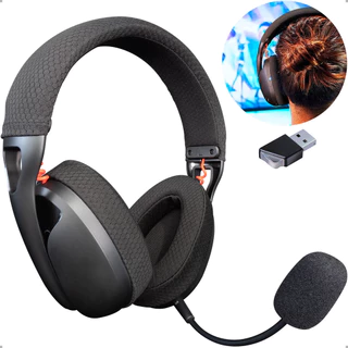 Headset Gamer Bluetooth 2.4ghz sem Fio com Microfone para PC Vídeogame Celular