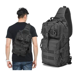 Bolsa Militar Transversal Bag Shoulder Tático Pochete Peito Prova D'água Mochila 20L
