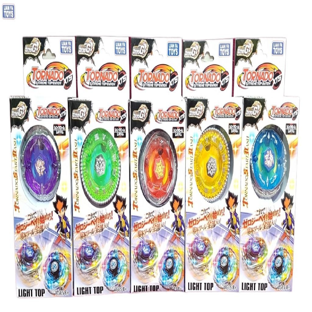 Kit 6 Beyblade Metal C/Luz Led Speed Light + 6 Lançadores | Shopee Brasil