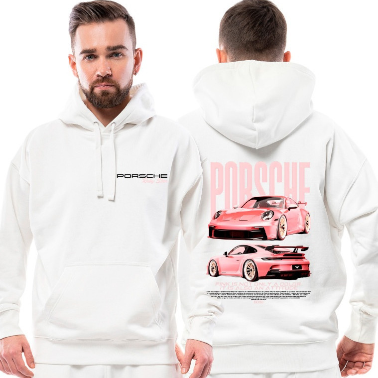 Moletom Carro Corrida Luxo 911 Ruby Star Canguru Casaco Blusa de Frio Algodão