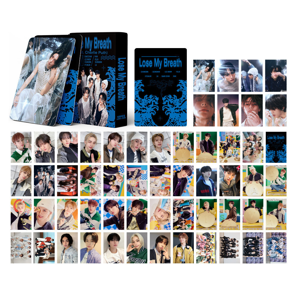 55pcs STRAY KIDS SKZ HOP Lomo Cartões ATE Perder My Breath Magic