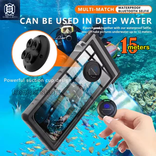 [Shellbox] 2024 Novo Universal De 7 Polegadas 15M Bluetooth Mergulho À Prova D'água Carcaça D'água Vídeo Com Capa Subaquática Para iPhone Samsung Outros Smartphones