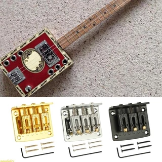 moonlighty Electric Ponte Fixa Guitarra Zinco Liga 3 Cordas Rolo Cauda Dura Caixa Montagem S