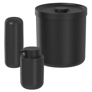 Kit Banheiro Lixeira 6L + Porta Sabonete 300ml + Porta Escova KTE147 - Ou em Oferta na Shopee