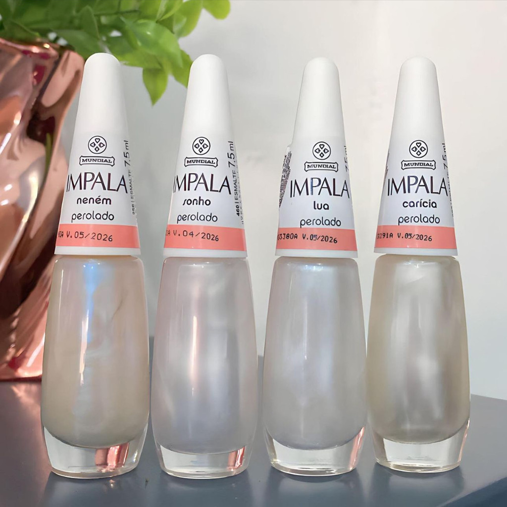 Kit 4 Esmalte Perolado Impala Neném , Sonho , Lua e Carícia | Shopee Brasil
