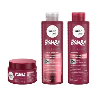 Kit Shampoo, Condicionador e Máscara SOS Bomba Ultra-Hidratação Reconstrutora em Oferta na Shopee