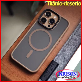 Capa Transparente Fosca À Prova De Choque De Alta Qualidade Para iPhone 16 13 11 12 14 15 Pro Max Plus Magsafe Magnética De Carregamento Sem Fio