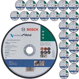 Disco de Corte Standard para Metal 180 x 1,6mm Centro Reto 2608619384 Kit 25 Unidades BOSCH