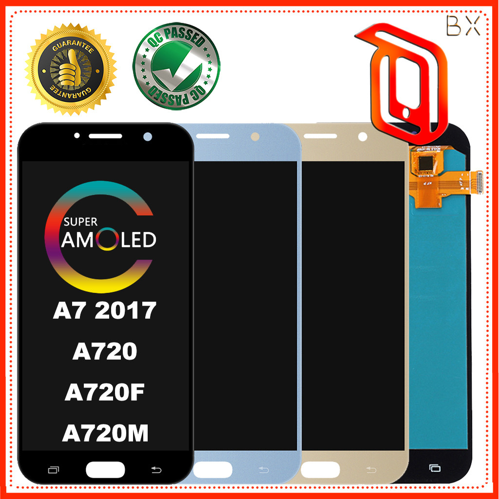 Display OLED Para Samsung Galaxy A7 2017 A720 A720F A720M LCDs Tela De ...