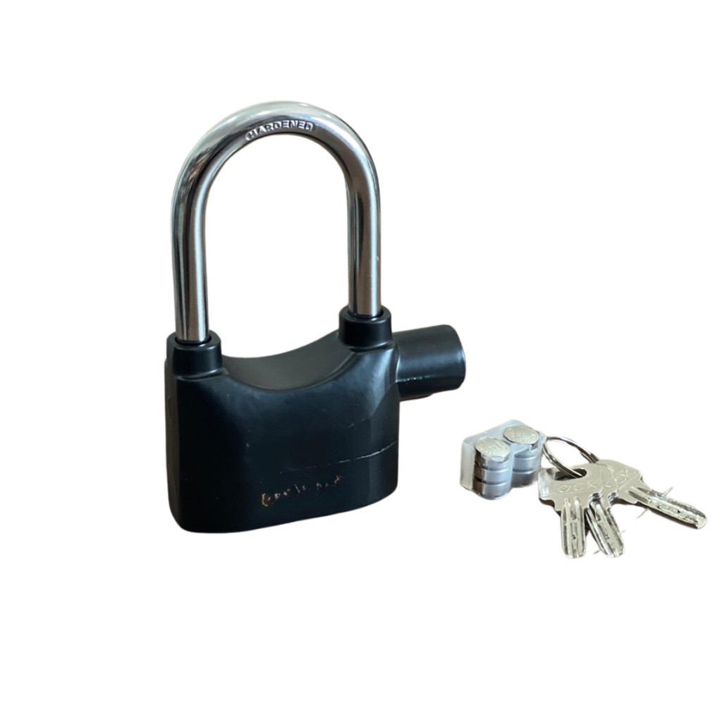 Cadeado Antifurto Alarme Sonoro Anti-furto Com Sirene 110db | Shopee Brasil