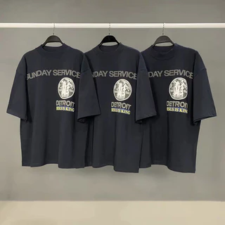 KANYE WEST Jesus IS King Album Limited FOG Homens Mulheres Camiseta de Pescoço Alto Manga Curta
