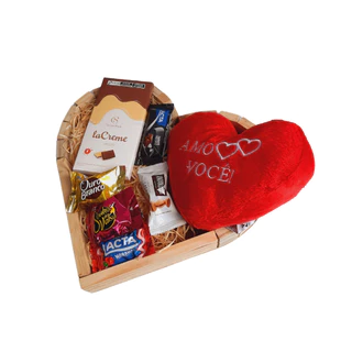 Cesta De Chocolate Cacau Show E Pelúcia Presente Aniversário em Oferta na Shopee