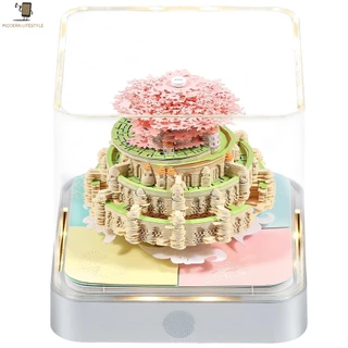 Calendário De Mesa 3D Com Luzes LED Escultura De Papel Arte Memo Bloco De Notas Decoração De Natal Presente Para O Dia D