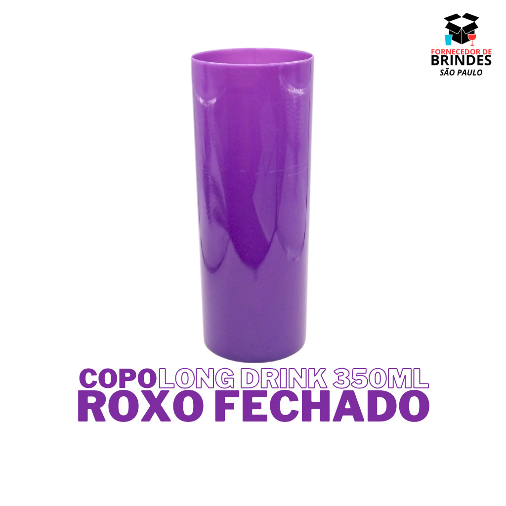 COPO LONG DRINK 350ML - LISO ROXO FECHADO - ACRILICO PARA EVENTOS E ...