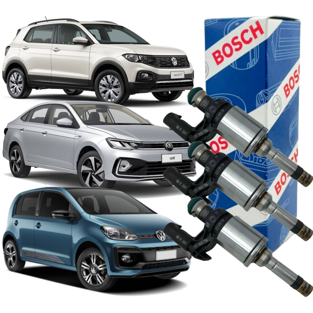 Kit 3 Bico Injetor Vw Golf Virtus Up Tiguan Polo Nivus T-Cross Taos ...