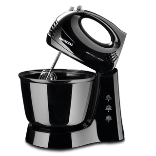 Batedeira Mondial Prática 3 Velocidades + Turbo 400W Preto 220V - B-44-B em Oferta na Shopee
