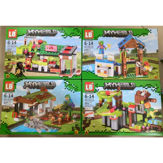 Compatível com blocos de construção Lego Minecraft my world