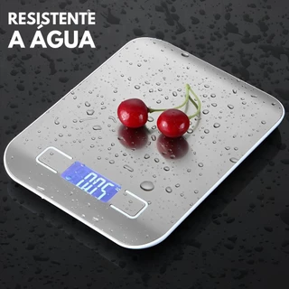 Balança de Cozinha Digital para Alimentos Inox Resistente a Água Precisão com Pilhas,Alta 10kg
