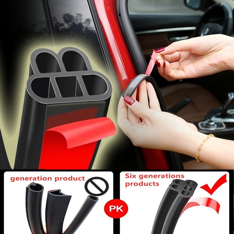 Esquema De Silêncio Da Porta Do Carro Vedação Acústica Borracha Para Isolamento Acústico Pára-Choques Fita De Dupla Camada À Prova De Som