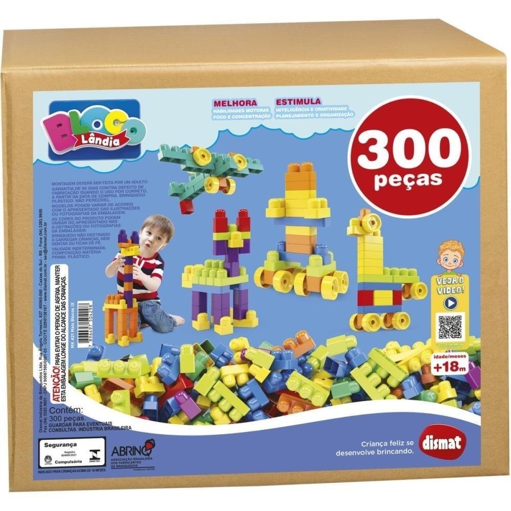 Brinquedo para Montar Mais Blocos IX 300PCS