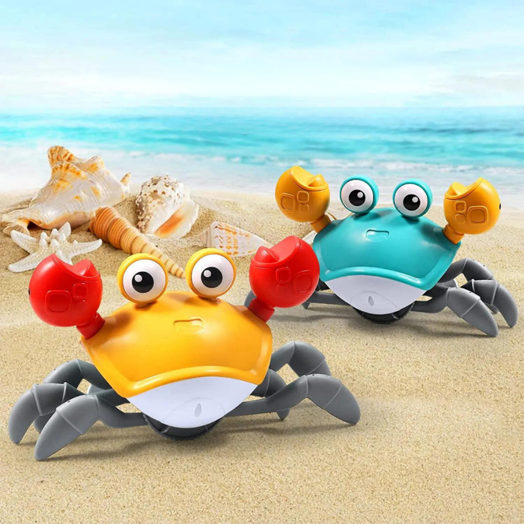 Caranguejo Brinquedo Com Sensor Musical Para Bebe Criança Sirí Fujão ...