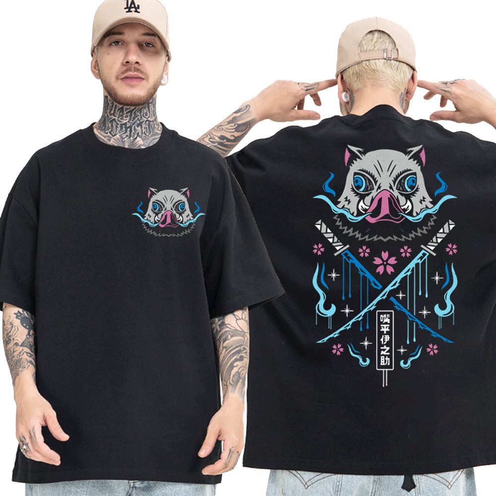 Camiseta Oversized Japonesa Anime Demon Killer Beast Fitness Algodão