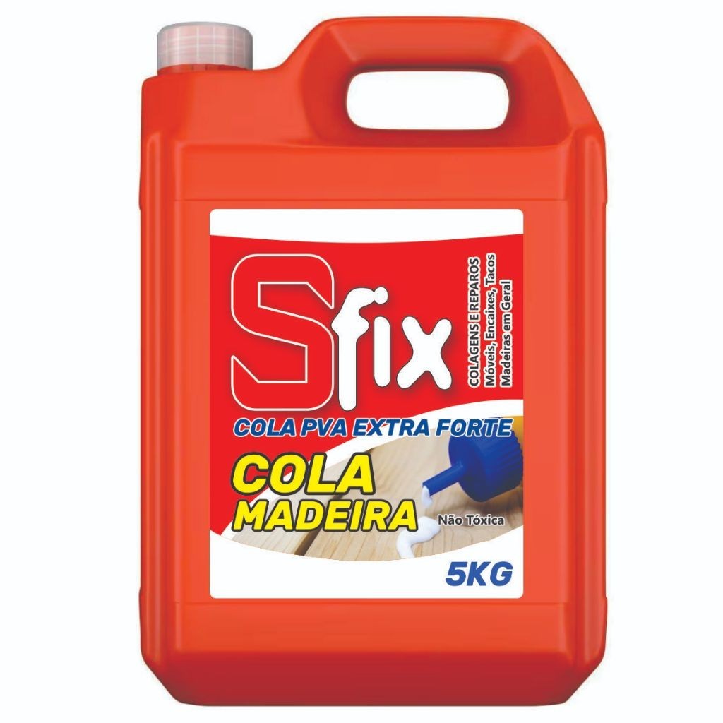 Cola PVA para Madeira EXTRA FORTE de 5KG - SFIX | Shopee Brasil
