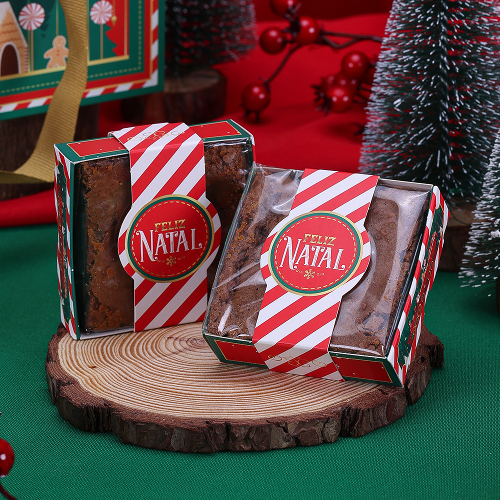 25~125 Caixa Embalagem para Brownie Noite Feliz 4320 (JANGO NATAL 2024)