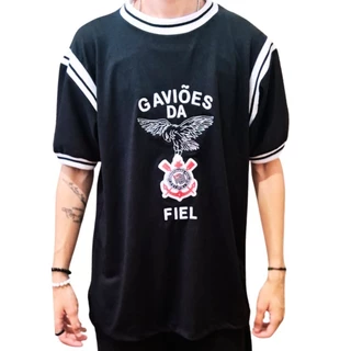 Camisa Gaviões Da Fiel Adulto Futebol Timão Camisa Bordada Gaviões Pronta Entrega Black Friday 2024
