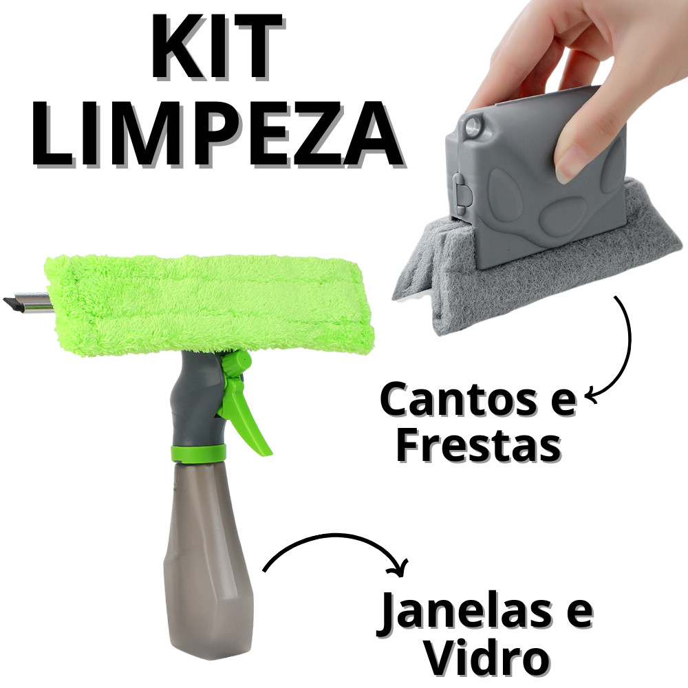 Rodo Limpa Vidro Rodinho De Limpar Vidros Janelas Reservatório Spray ...