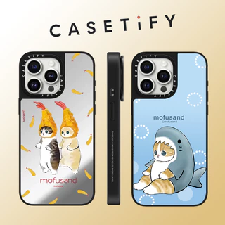 CASETIFY Mochila De Tubarão Fofa Gato Espelho Rosto Capa De Telefone Para iPhone 16 Pro Max 15 Plus 14 ProMax 13 12Pro 11 À Prova De Choque Borda Macia Protetora Rígida