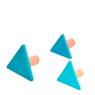Gancho de Parede Triângulo Azul 3 Peças em Oferta na Shopee