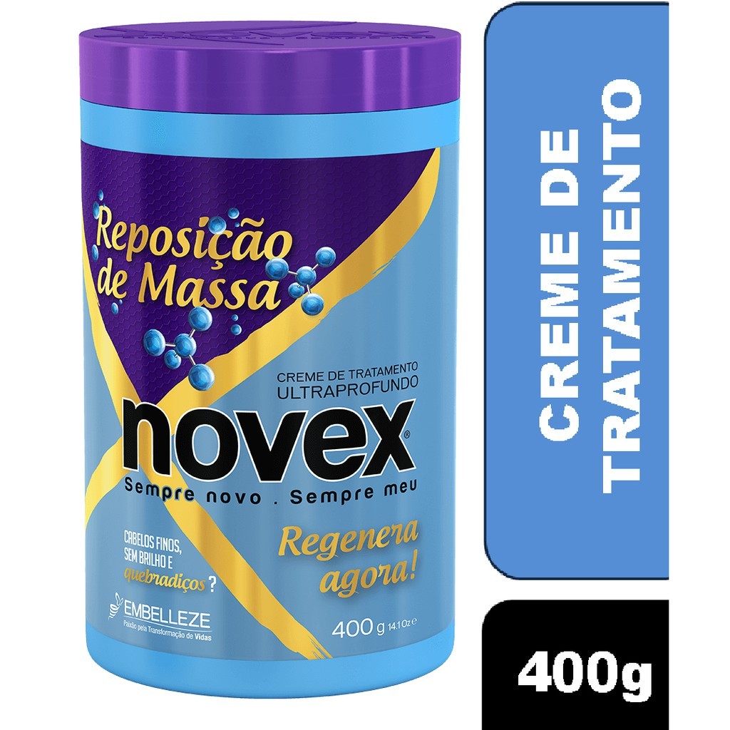 Creme de Tratamento Novex Reposição de Massa 400g | Shopee Brasil