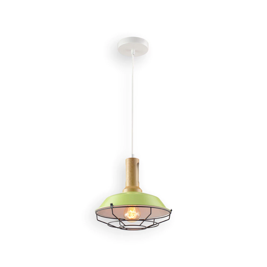 Luminaria Pendente Tennessee 26cm E27 Verde Deluxe