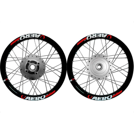 Par Roda Alumínio Aero Viper Fan 125 09/18 Raio Cromado 4mm