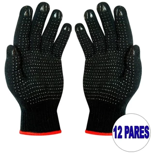 Kit 12 pares de luvas de malha pigmentada tricotada - Plastcor em Oferta na Shopee