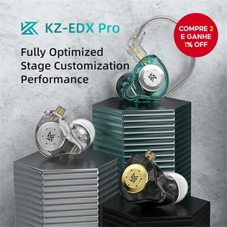 KZ EDX PRO 10mm Fone De Ouvido Dinâmico Magnético Duplo Hi-Fi Bass Sport Com Cancelamento De Ruído