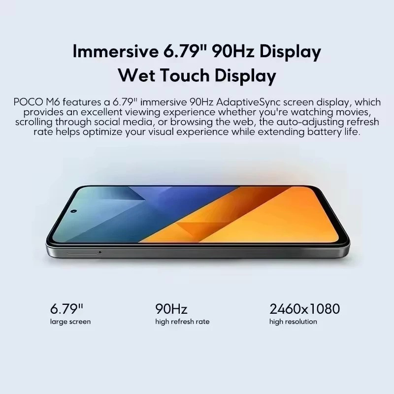 Celular Xiaomi POCO M6 4G NFC 256GB E 128GB Versão Global (COM
