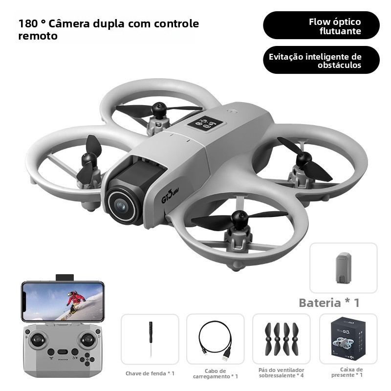GT3 mini Drone fotografia aérea evitar obstáculos máquina de cruzamento câmera dupla iluminação mini nível entrada aeron