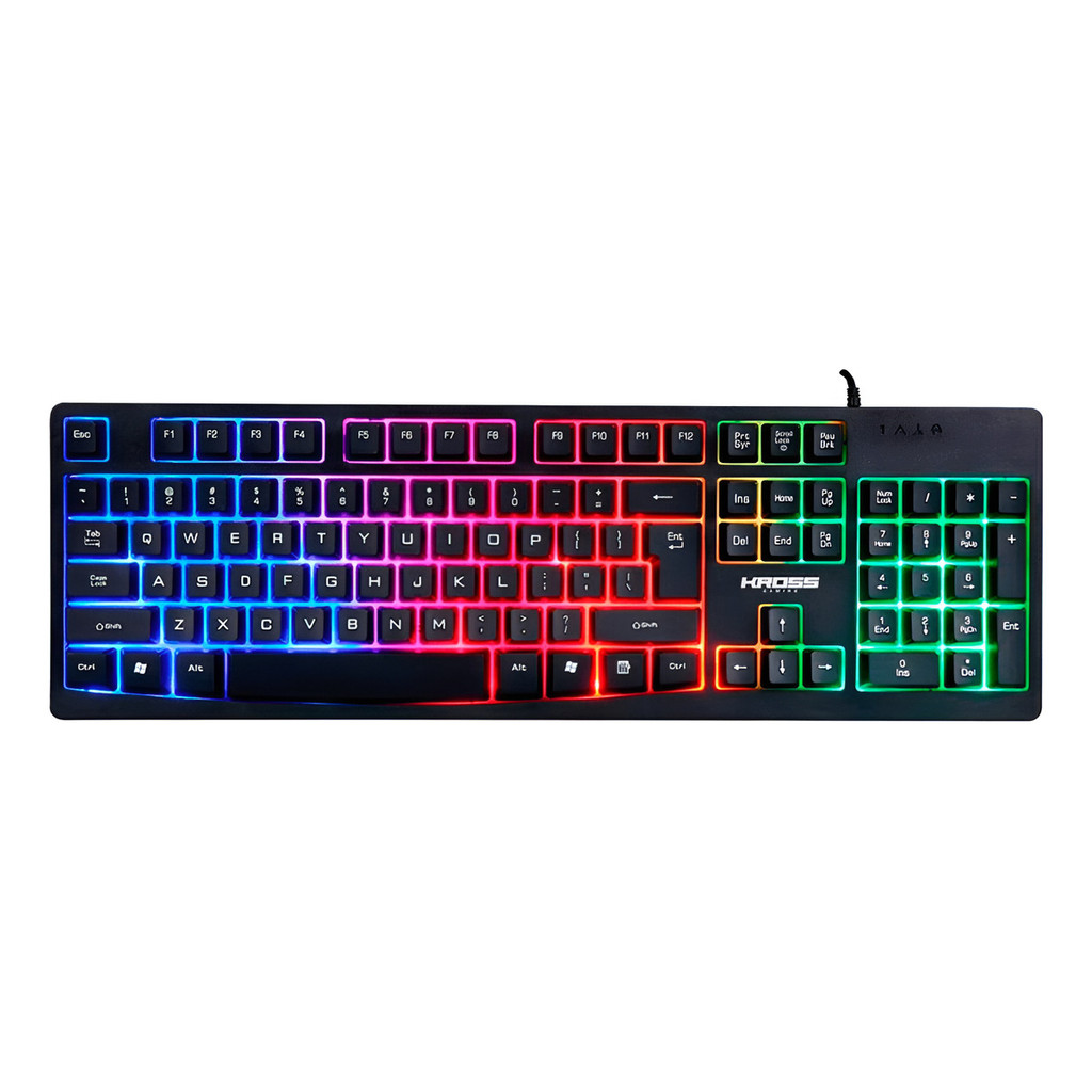 Teclado Gamer Kross Com Fio Membrana Njord Usb Led Ke-kg105