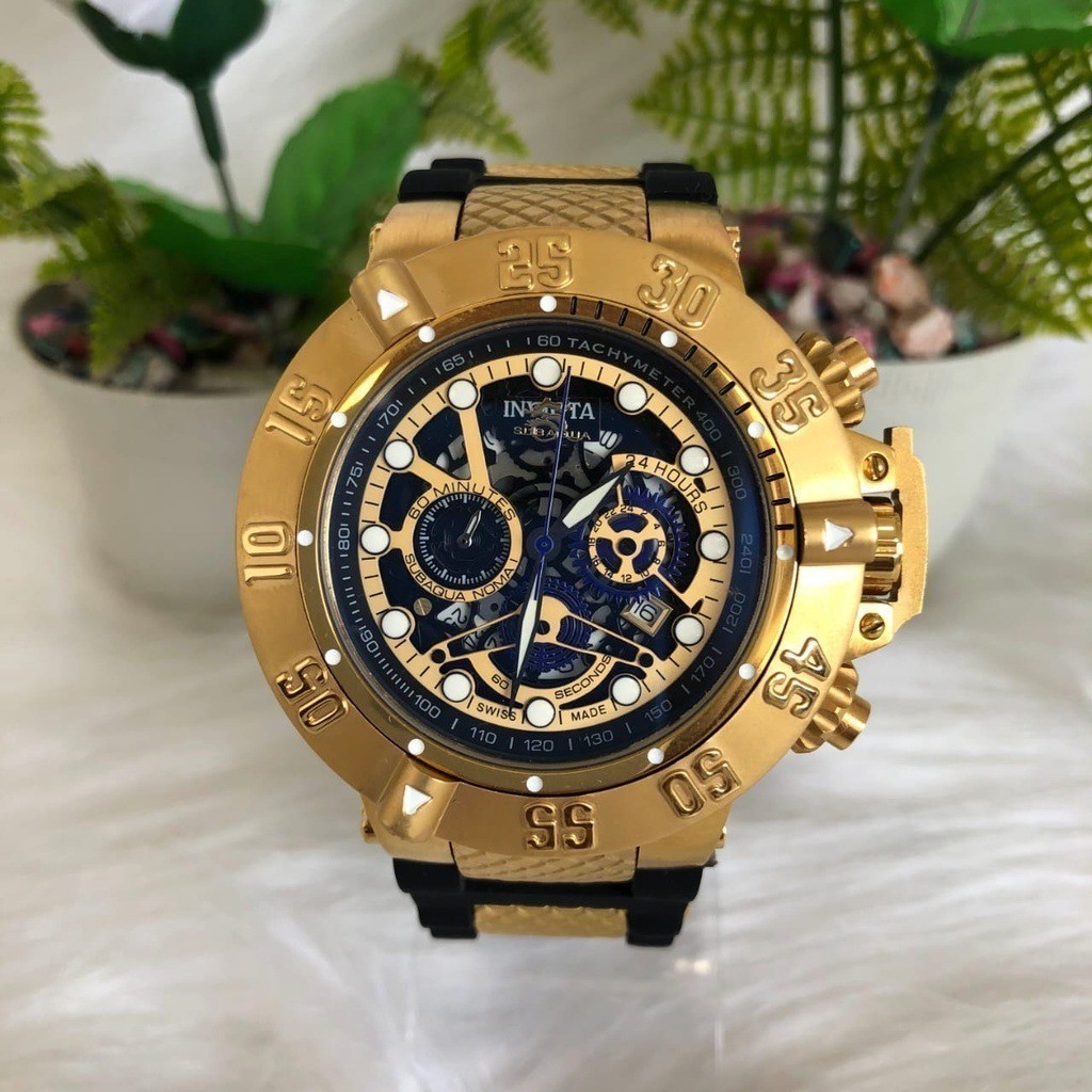 Relógio Invicta 18526 Subaqua Skeleton Noma 3 Preto + CAIXA + ENVIO ...