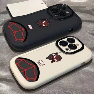 Adequado Para iPhone 11 12 Pro Max x xr xs 7 Mais 8 13 14 15 Caixa Telefônica Versão Q Spider Man Imprimir Tudo Incluído silicone Fosco