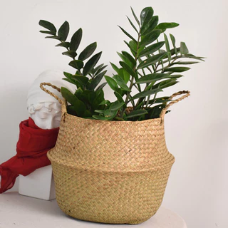 Cesta de Vime Estilo Nórdico para Armazenamento Doméstico - Roupas Sujas, Plantas e Diversos, Decoração Suspensa