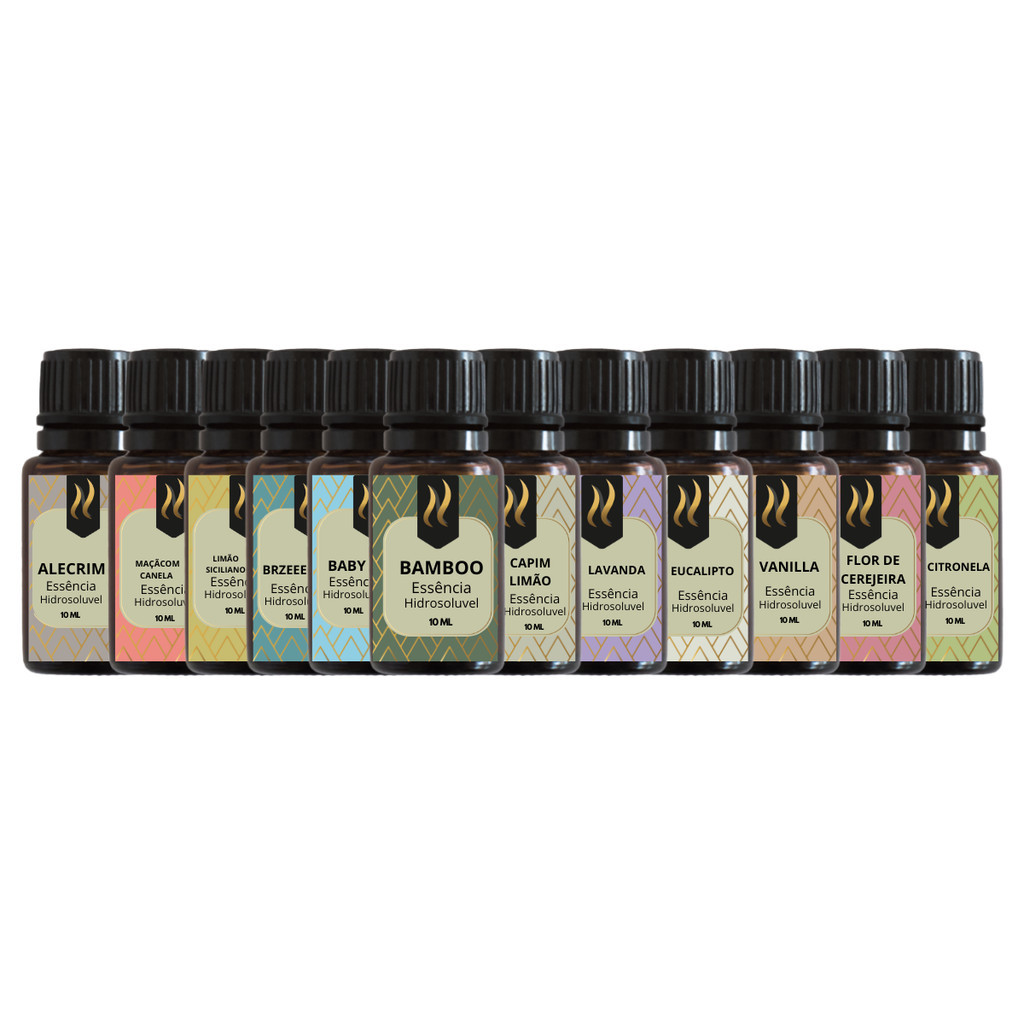 Kit Top 12 Essências Aromatizantes P/ Difusor Nattuaromas