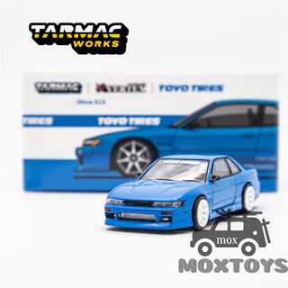Tarmac Works 1 : 64 VERTEX Silvia S13 Azul Metálico TOYO TIRES Carro Modelo Diecast